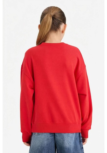 Defacto Relax Fit Bisiklet Yaka Baskılı Kırmızı Kız Çocuk Sweatshirt E6842a8/rd227 Kırmızı Defacto Relax Fit Bisiklet Yaka Baskılı Kırmızı Kız Çocuk Sweatshirt E6842a8/rd227 Kırmızı