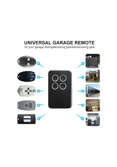 Crackedice 2 Adet Evrensel Çok Frekanslı Garaj Kapısı Uzaktan Kumandası