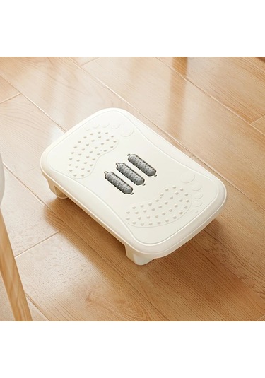 Chuangyinshop Portable Masa Altı Beyaz Masajlı Ayak Dinlendirici Tabure Yatak Odası Oturma Beyaz