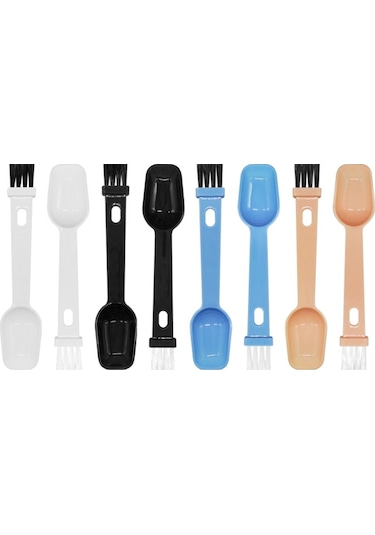 Ölçekli 20 Adet Kahve Çekirdeği Değirmeni Temizleme Fırçası Beyaz Siyah Hair