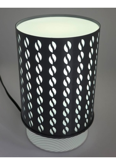 Abajur Kahve Aşkı Kahve Temalı Masa Lambası Gece Lambası Yeşil