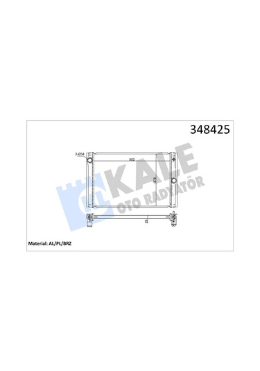 Kale 348425 Radyatör Brazing Corolla D4d 07 545x370x26 164000n060