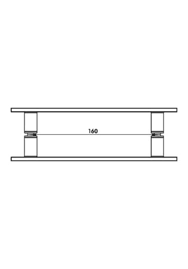 Cam Kapı Karşılıklı Zamak Metal Krom Kaplamalı