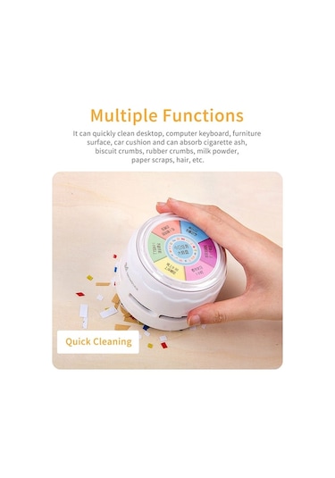 Besthome1 Pembe Mini Kablosuz Süpürge - Kırıntı Ve Toz Temizleyici, Pil İle Çalışır, Taşınabilir