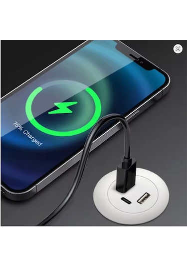 Mobilya Gömülü USB & Type-c Şarj Modülü