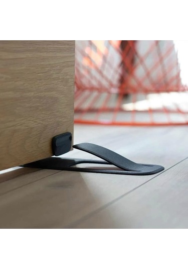 Rogfer Çok Fonksiyonlu Yaylı Yenilikçi Kapı Durdurucu Bloğu Basit Stil Kapı Kama Tutucu Siyah