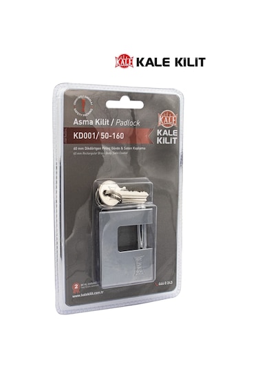 Kd001/50/160 Kale Yatay Çelik Sürgülü Asma Kilit 60mm