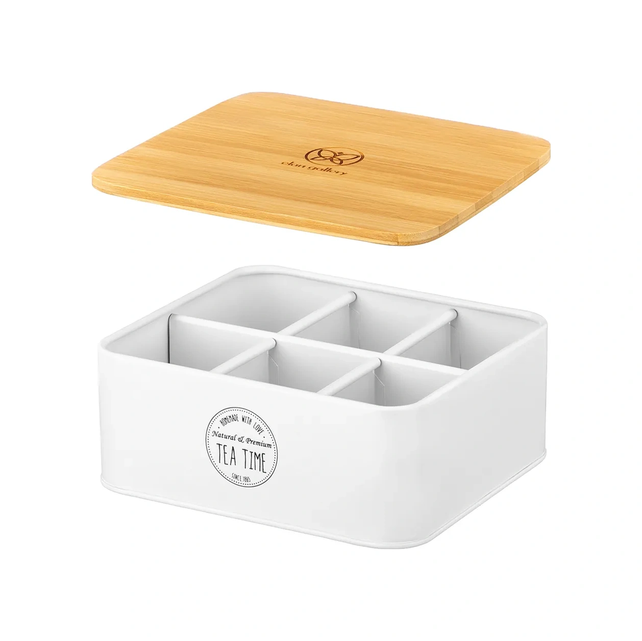 Elan Gallery Çay Poşetleri İçin Organizer, 18,5x16x8 Cm 370525787 Beyaz