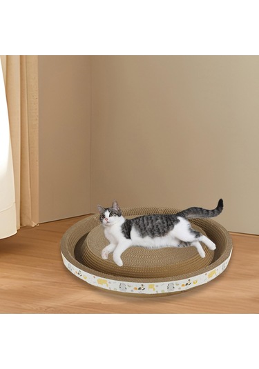 Suntek Karton Kedi Tırmalama Yatağı Salon Oluklu Tırma M