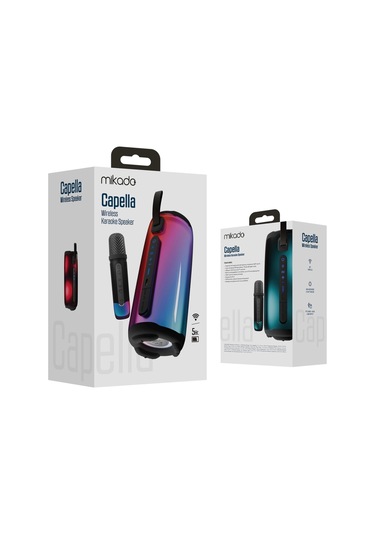 Mıkado Md-17bt Capella, 10w, Taşınabilir, Usb/aux/bt/tf, Rgb Işıklı, Transparan, 1800mah, Mikrofon,