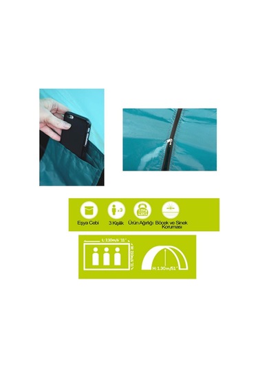 Pavillo 68085 Cooldome 3 Kişilik Çadır Kahverengi