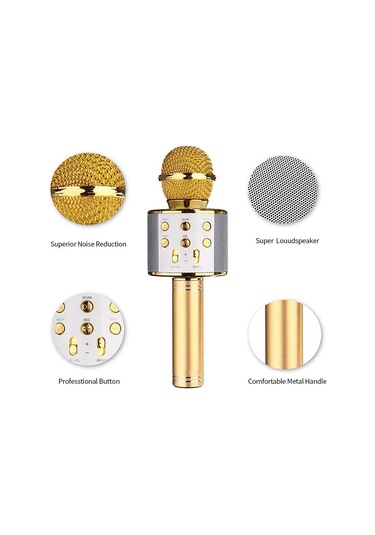 Leezsing Bt Mikrofon Ve Hoparlör Birleşik Cihaz, Üç Katlı Gürültü Azaltma, Tf Kart Desteği, Çoklu Cihazla Uyumlu, Profesyonel Karaoke, Pembe