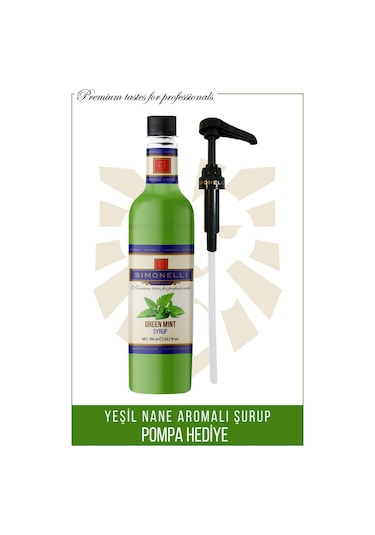 Simonelli Kahve Şurubu| Nane Aromalı | 70 CL | + Pompa Simonelli