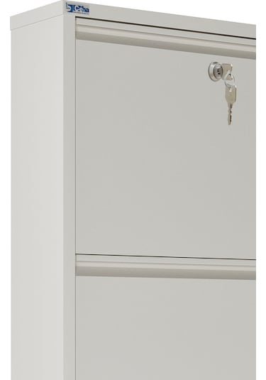 Ceha Kilitli Metal Ayakkabılık 3'lü Beyaz - K.AYK-3 /AB9010/KL