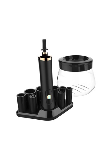 Vkemall Makeup Brush Electric Cleaner - Otomatik Yıkama Ve Kurutma Makinesi, Pil Tipi, Siyah