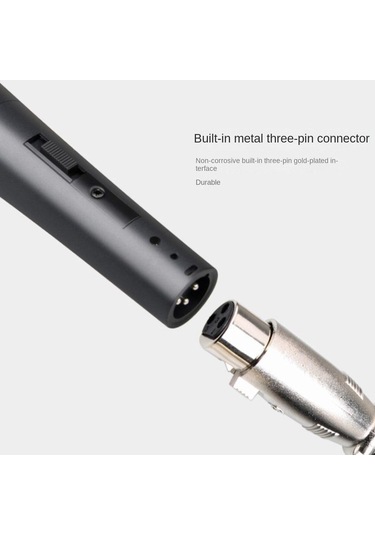 Anahtarlı Metal Dinamik Kablolu Mikrofon, Ev Sahne Karaoke Kablolu Mikrofon