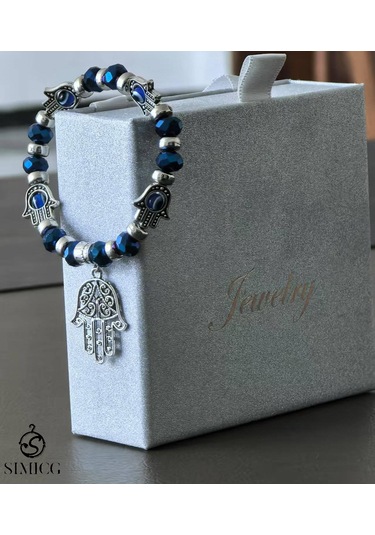 Hamsa Eli Bileklik Mavi