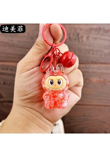 Novahub Labubu Koyun Oturan Anahtarlık Sırt Çantası Kız Kolye, F Model, Acrylic Malzeme, 18+ Yaş