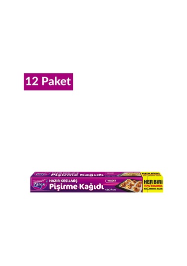 Hazır Kesilmiş Pişirme Kağıdı 10 Lu 42 X 37 Cm 12 Paket
