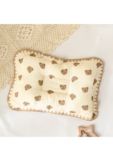 Şeker Silindir Yastık Bebek Boyun Yastığı Yumuşak Ve Güvenli No.12 Ekru