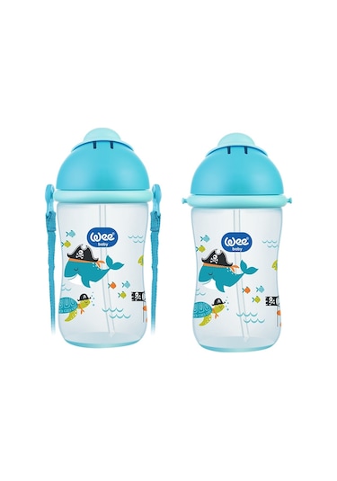 Wee Baby Pipetli Bardak 380ml Kod:171 - Mavi Mavi