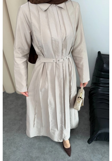 Mihran Butik Quenn Model Coupra Model Kumaş Kemer Detaylı Elbise Taş