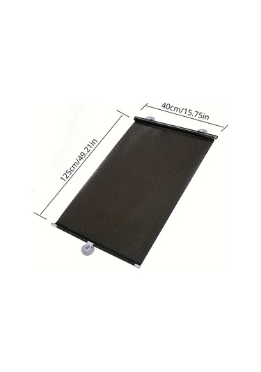 Xuweiwei Genişletilebilir Araç Güneşlik Seti - Ön Arka Camlar Ve Rüzgarlık İçin 15.75 X 49.21 İn Siyah Uv Korumalı Isı Yalıtımı