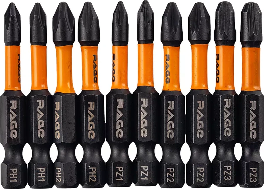 Rage Darbeli Vidalama Uyluk Takımı S2 Ph Pz X50mm 10 Parça, 5 Uçlu 246315165