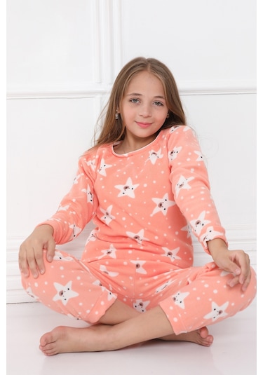Fames Pijama Kişlik Çocuk Polar Pijama Takim SOMON