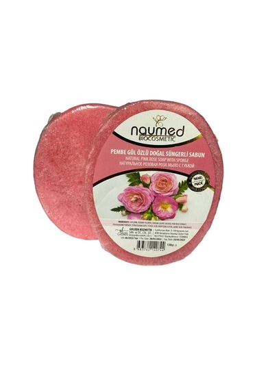 Pembe Gül Özlü Batık Ve Çilek Bacak Onarımına Yardımcı Doğal Süngerli Sabun 130gr Gül