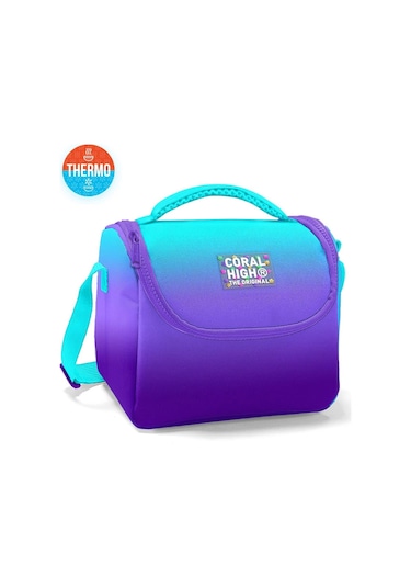 Coral High Kids Turkuaz Mor Renk Geçiş Thermo Beslenme Çantası 11763