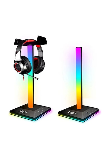Rgb Gaming Kulaklık Standı Led Aydınlatma Usb Type-c Giriş 10renk