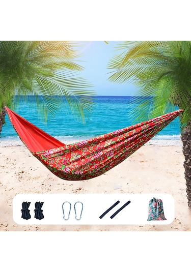 Suntek Taşıma Çantalı Kamp Hamak Dış Arka Bahçe Kırmızı