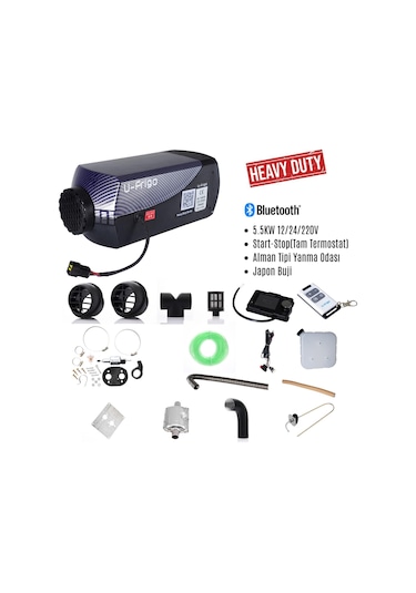 U-frigo 5.5 Kw 12-24v Webasto Dizel Isıtıcı Start-stop Bluetooth Heavy Duty Serisi