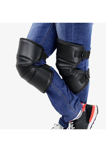 Homyl 35 Cm Su Geçirmez Motosiklet Sıcak Kneepad Bacak Siyah