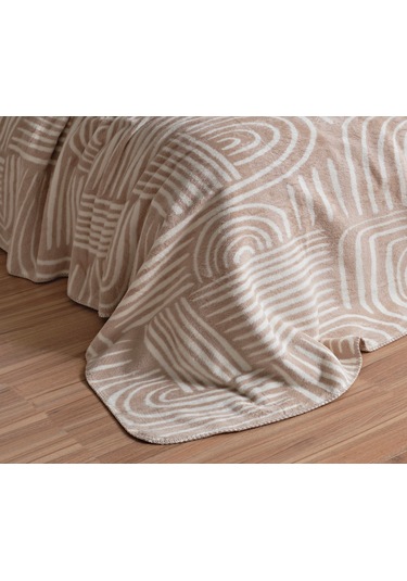 Pamela Çift Kişilik Battaniye 200x220 Cm Açık Bej