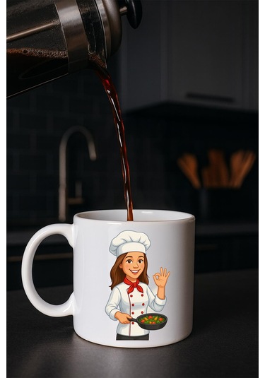 Meslek Baskılı Kupa Kadın Asçı