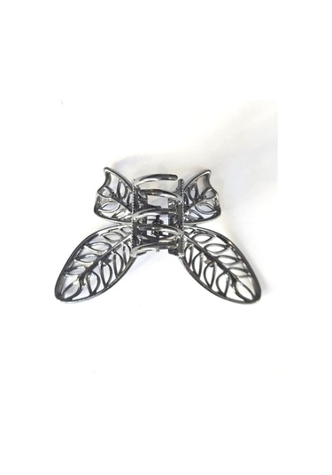 Kelebek Model Siyah Antrasit Renk 7 Cm Orta Boy Metal Saç Tokası Siyah