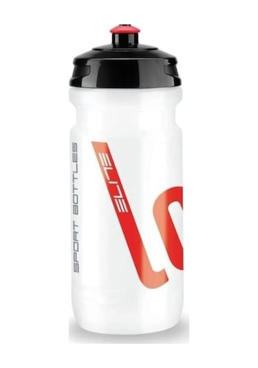 Elite Loli Bisiklet Matarası 600 Ml Loli Performance Bisiklet Suluğu + Matara Kafesi Beyaz - Kırmızı
