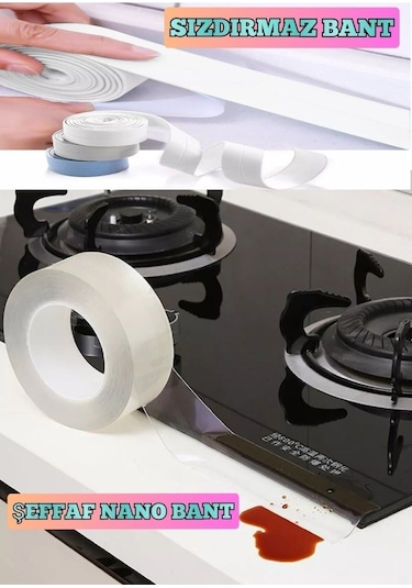 Şeffaf Süper Güçlü Yapıştırıcı Su Sızdırmaz Küvet Lavabo Klozet Banyo Mutfak Kenar Bant Küf Önleyici 2 M