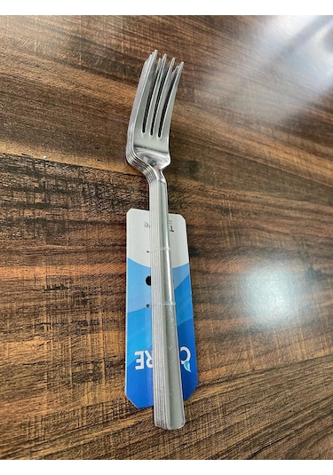 Enashop Paslanmaz Çelik Yemek Çatalı Seti 12 Adet Klasik Düz Model Inox