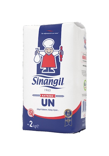 Sinangil Un 2 Kg Çok Amaçlı Buğday Unu, Ev Ve Profesyonel Kullanım