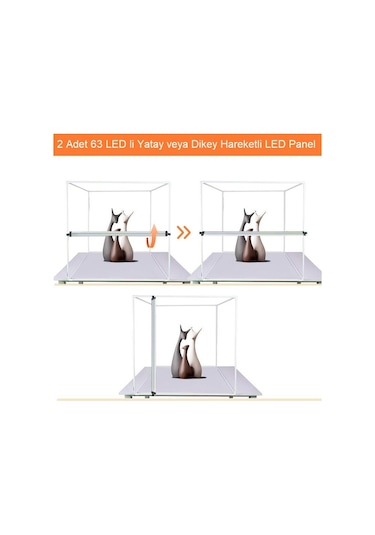 Triline 80 x 80 CM Profesyonel Stüdyo Led Işıklı Ürün Fotoğraf Çekim Çadırı