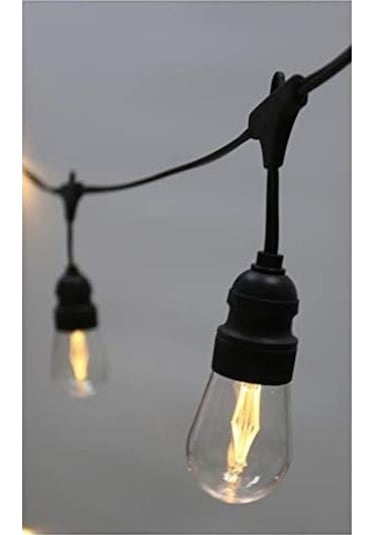 5 Duylu Birbirine Eklenebilir 5 Mt Cata Sarmaşık Dış Mekan Bahçe Aydınlatma Armatürü E27 Ip64 Siyah