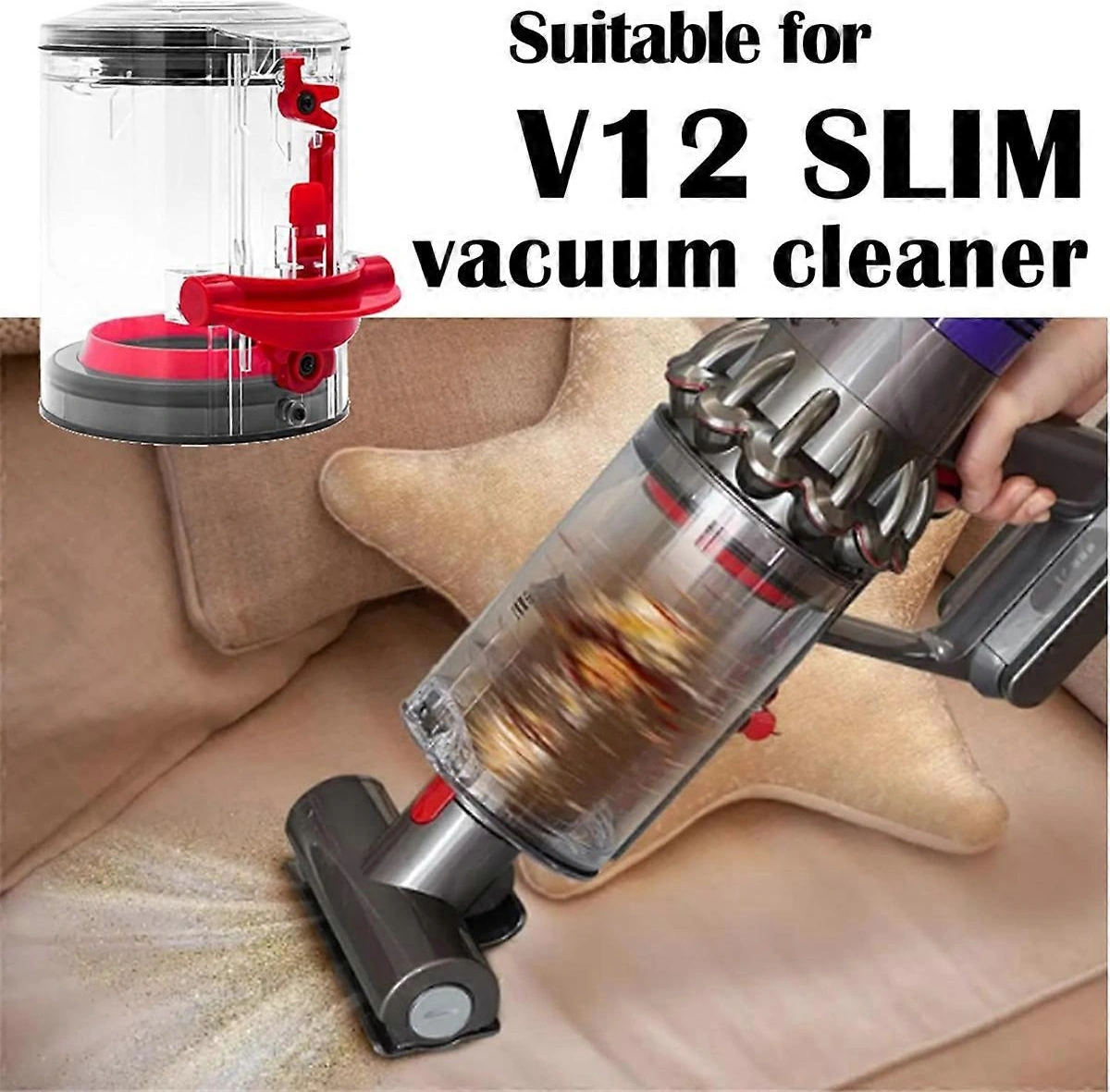 V12 Slim Elektrikli Süpürge Haznesi Ve Yedek Toz Toplayıcı Robot Elektrikli Süpürge İçin Toz Haznesi