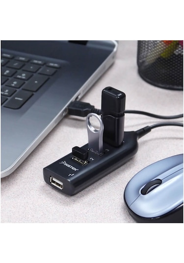 4 Port USB Hub USB 2.0 Çoklayıcı Siyah