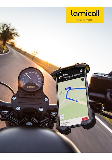 Lamicall Motosiklet Ve Bisiklet Telefon Tutucu 360 Derece Döndürülebilir Bm02yellow Siyah - Sarı