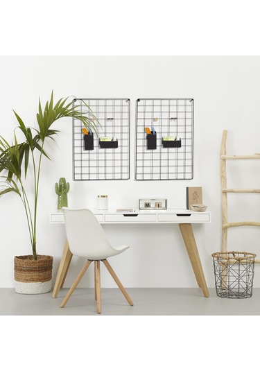 Metal Tel Pano Fotoğraf Askısı Notluk Siyah 40X60 Catchme