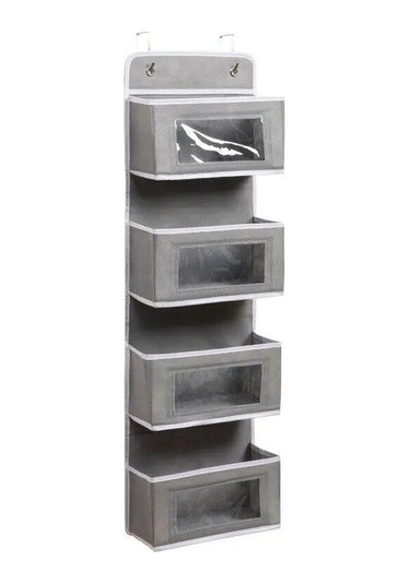 Gri Dokunmamış Saklama Çantası Duvar Asılı Dolap Asılı Bitirme Çanta Bebek Bezi Çanta Dolap Askısı Yurt Banyo Mutfak Depolama Gri