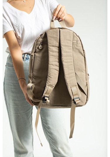 Lüx Krinkıl Kumaş Lise Ve Ortaokul Sırt Çantası, Krinkıl Okul Çantası Turkuaz